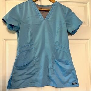 Grey's Anatomy Women's Mia Top, V-Neck Medical Scrub Top Size small